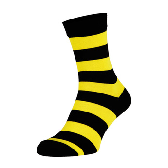Носки мужские цветные из хлопка, жёлтая полоска