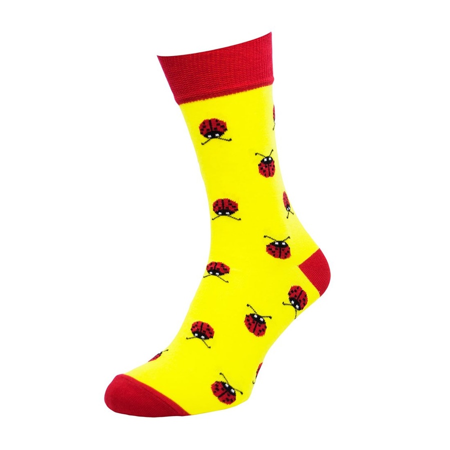 Шкарпетки чоловічі кольорові з бавовни, сонечко, жовті