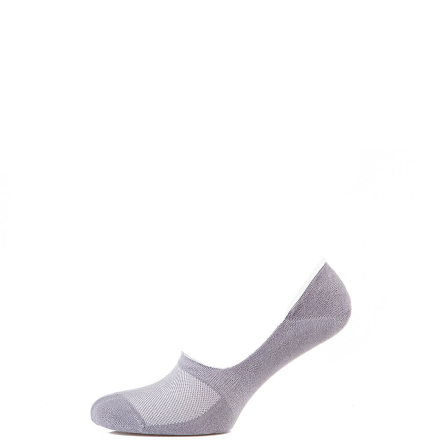 Носки мужские следы котоновые, с силиконом, светло-серый