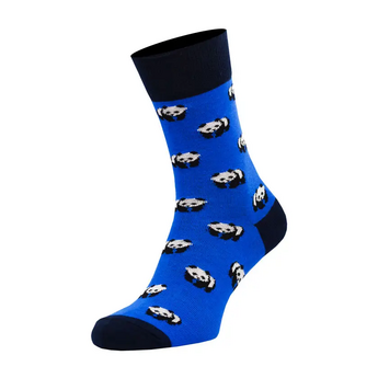 Шкарпетки чоловічі кольорові з бавовни, сині панди