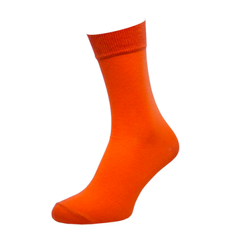 Носки мужские цветные из хлопка, однотонные, оранжевый