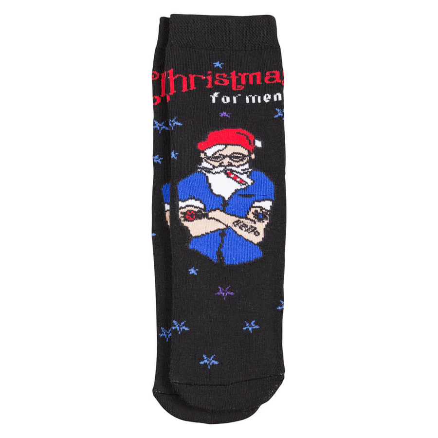 Шкарпетки чоловічі новорічні, чорний, "Christmas for men"
