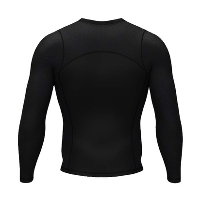 Мужской спортивный лонгслив AirFlex Long Sleeve, черный вид ззади