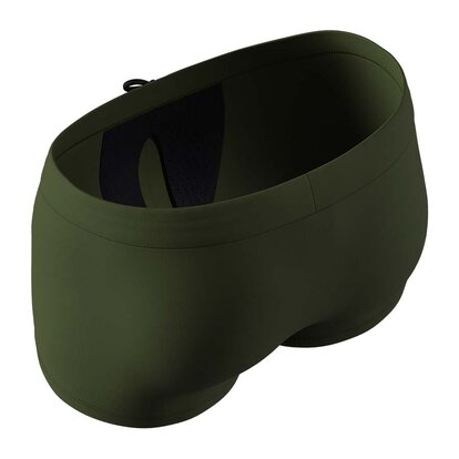 Мужские плавки Anatomic Intimate 2.1 Swimming хаки, вид сверху и анатомическая конструкция