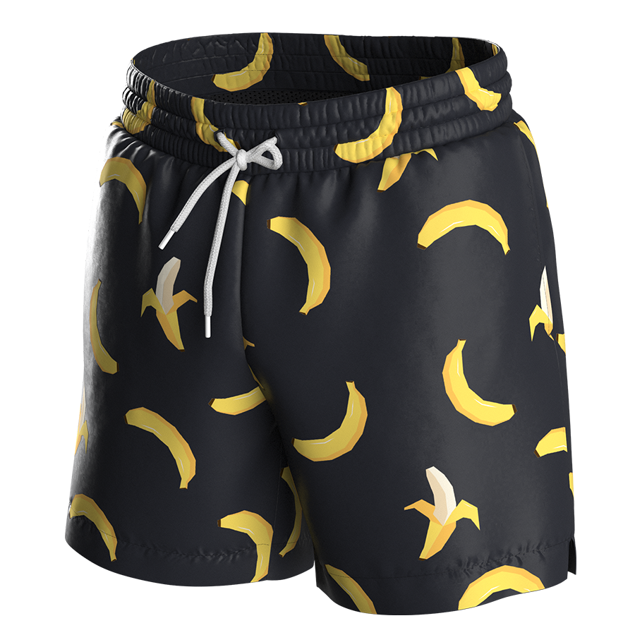 Anatomic Shorts Swimming, чорний з бананами
