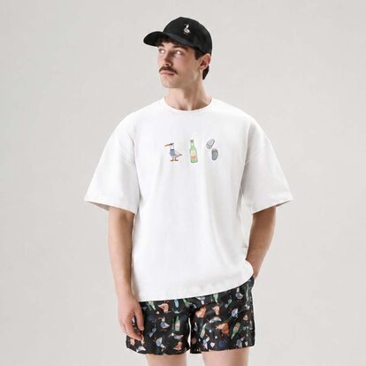 Комплект з футболки та кепки, Beach Rebel Kit, білий  MAN's SET вигляд 1 