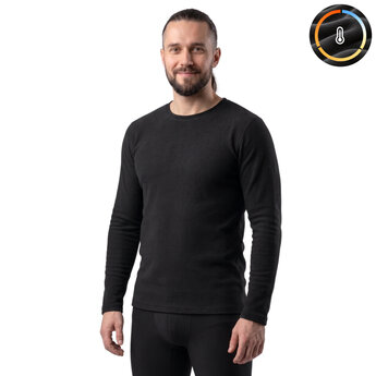 Чоловічий термолонгслів Thermal Long Sleeve Fleece, чорний
