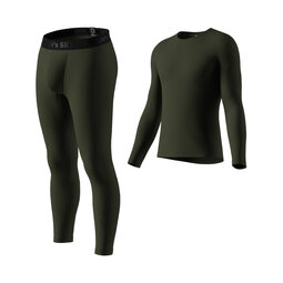 Комплект чоловічої термобілизни лонгслів та штани, Thermal Fleece, хакі
