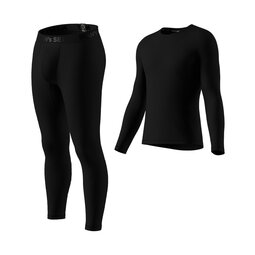 Комплект чоловічої термобілизни лонгслів та штани, Thermal Fleece, чорний