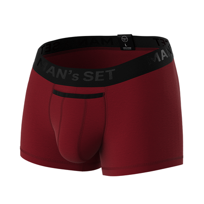 Чоловічі анатомічні боксери Anatomic Classic Black Series, бордовий  MAN's SET  вид спереду