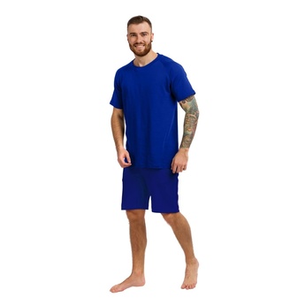  Піжама чоловіча (футболка і шорти) синій