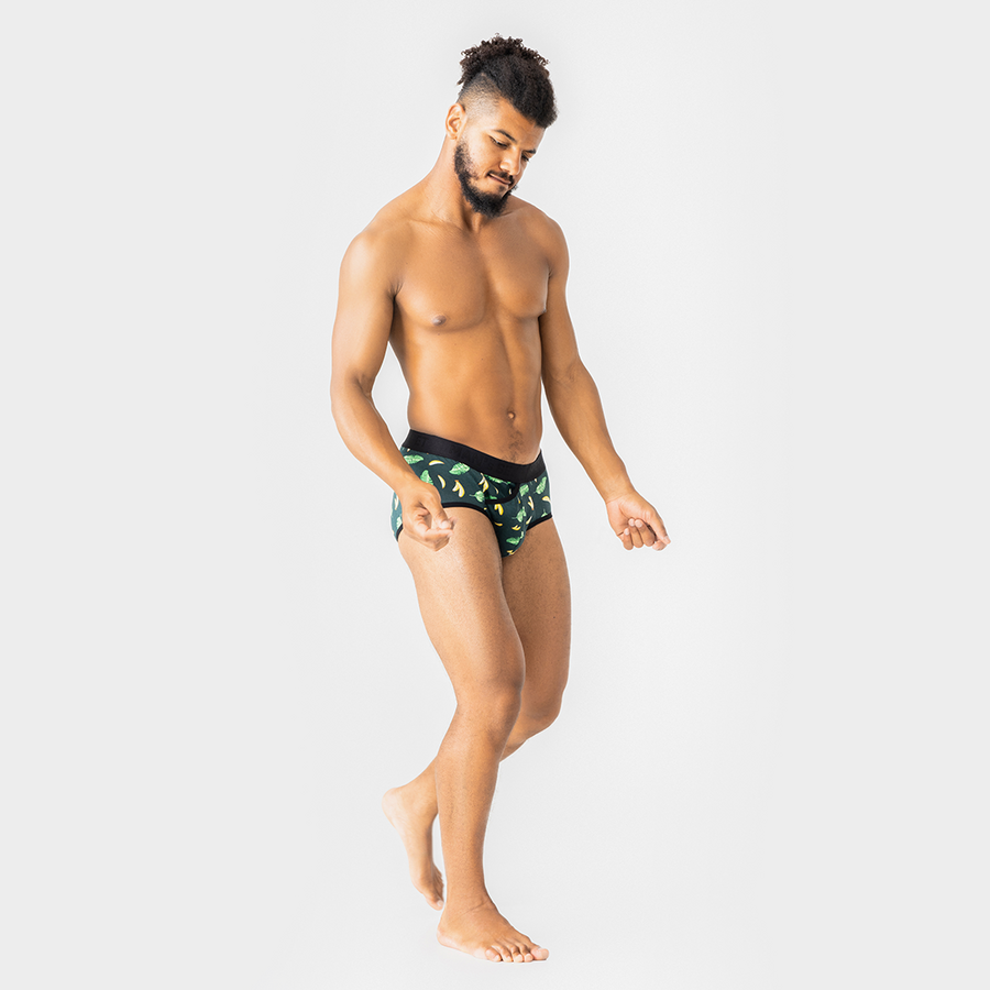 Чоловічі труси бріфи Anatomic Briefs 2.0 Black Series, банани з листям