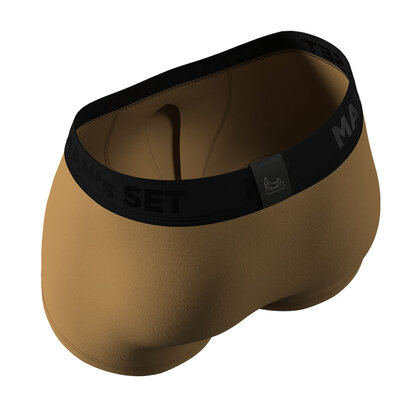 Чоловічі анатомічні боксери з бавовни, Anatomic Classic 2.0, Black Series, койот  MAN's SET вигляд 2 