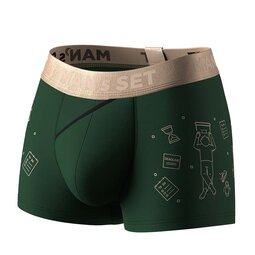 Чоловічі боксери з бавовни, Anatomic Classic 2.0 Gold Series, "Не турбувати", темно-зелений