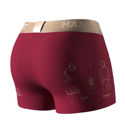 Труси Anatomic Classic 2.0 Gold Series, "Колеги, привіт", бордовий з заду