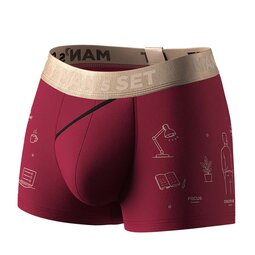 Чоловічі боксери з бавовни, Anatomic Classic 2.0 Gold Series, "Колеги, привіт", бордовий