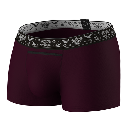 Чоловічі анатомічні боксери Ukrainian Anatomic Classic Micromodal, марсала  MAN's SET  вид спереду
