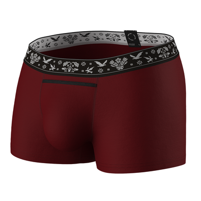 Чоловічі анатомічні боксери Ukrainian Anatomic Classic Micromodal, бордовий  MAN's SET  вид спереду