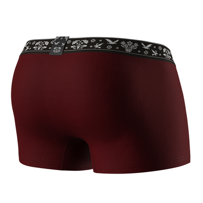 Чоловічі анатомічні боксери Ukrainian Anatomic Classic Micromodal, бордовий  MAN's SET вигляд 3 