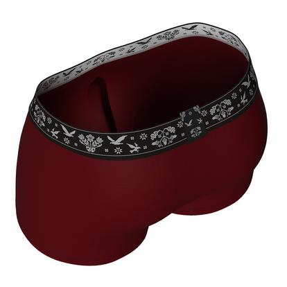 Чоловічі анатомічні боксери Ukrainian Anatomic Classic Micromodal, бордовий  MAN's SET вигляд 2 