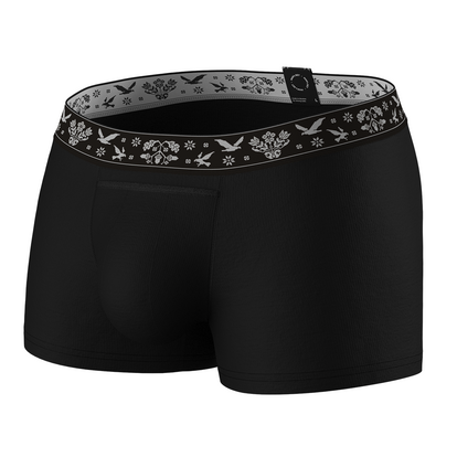 Чоловічі анатомічні боксери Ukrainian Anatomic Classic Micromodal, чорний  MAN's SET  вид спереду