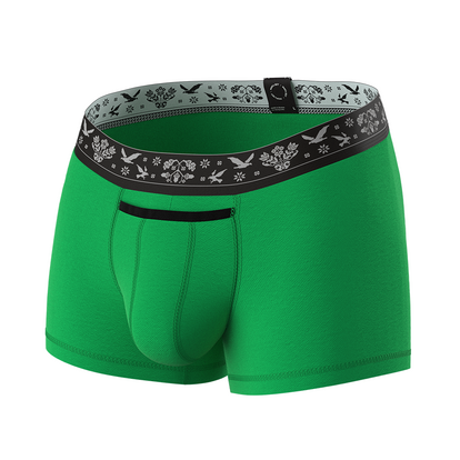 Мужские анатомические боксеры Ukrainian Anatomic Boxers Classic, зеленый  MAN's SET  вид спереди