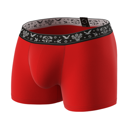 Чоловічі анатомічні боксери Ukrainian Intimate 2.1, червоний  MAN's SET  вид спереду