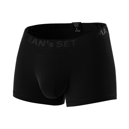 Чоловічі анатомічні боксери Anatomic Classic Low-rise Black Series, чорний  MAN's SET  вид спереду