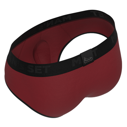 Чоловічі труси бріфи Anatomic Briefs 2.0 Black Series Micromodal, бордовий  MAN's SET вигляд 3 