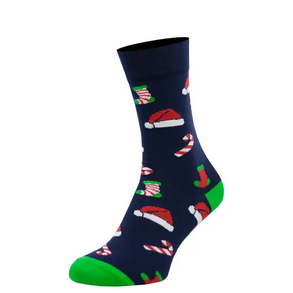 Шкарпетки новорічні Classic Printed бавовняні, цукерки
