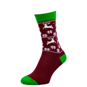 Шкарпетки новорічні Classic Printed бавовняні, олені
