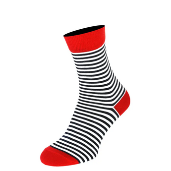 Шкарпетки чоловічі Classic Printed бавовняні, чорно-біла смужка