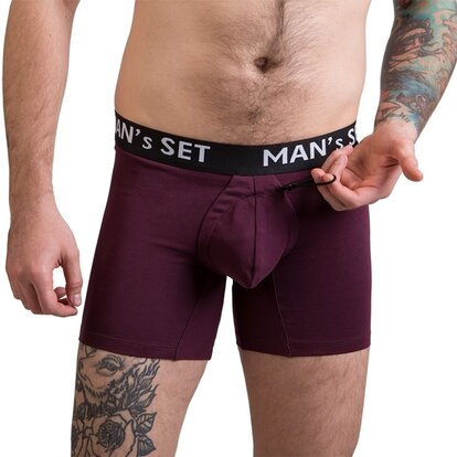 Чоловічі анатомічні боксери, Intimate PRO, марсала  MAN's SET вигляд 2 