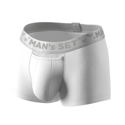 Чоловічі боксери  із бавовни з сіткою, Anatomic Classic Light, Silver Series, білий