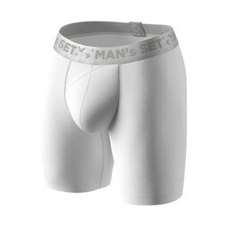 Чоловічі боксери з бавовни, Anatomic Long 2.0, Silver Series, білий