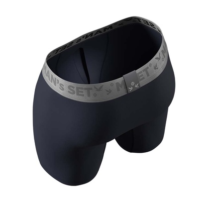 Мужские удлиненные трусы из хлопка, Anatomic Long 2.0, Silver Series, темно-синий вид сверху