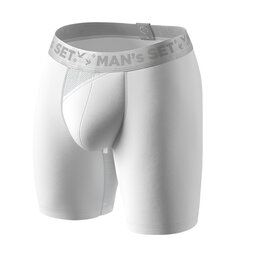 Мужские боксеры из хлопка, Anatomic Long 2.0 Light, Silver Series, белый