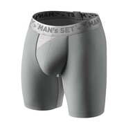 Чоловічі боксери із бавовни з сіткою, Anatomic Long 2.0 Light, Silver Series, сірий