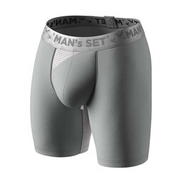 Чоловічі боксери із бавовни з сіткою, Anatomic Long 2.0 Light, Silver Series, сірий