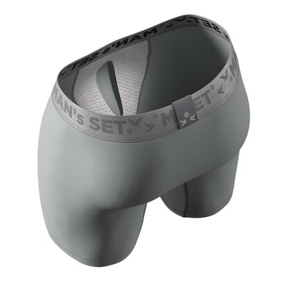 Подовжені труси з сіткою Long 2.0 Light, Silver Series, сірий - вид в середені