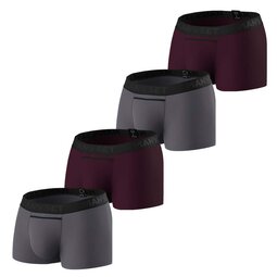 Комплект трусів Classic 1.2 Black Series, марсала/графітовий, 4шт