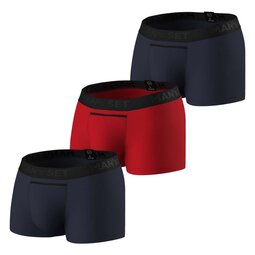 Комплект трусів Classic 1.2 Black Series, червоний/темно-синій, 3шт