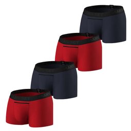Комплект трусів Classic 1.2 Black Series, червоний/темно-синій, 4шт