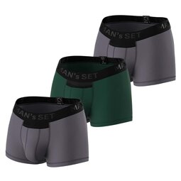 Комплект трусов Anatomic Classic Light, Black Series, темно-зеленый/графит, 3шт