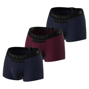 Комплект трусів Anatomic Classic Light, Black Series, темно-синій/марсала, 3шт