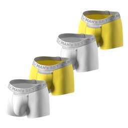 Комплект трусов Anatomic Classic Light, Silver Series, желтый/белый, 4шт