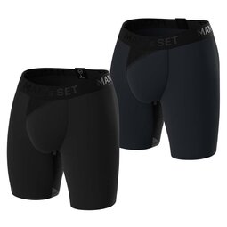 Комплект анатомических трусов Long 2.0 Light, Black Series, темно-синий/черный, 2шт