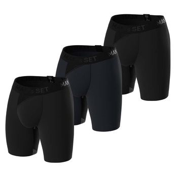 Комплект анатомических трусов Long 2.0 Light, Black Series, темно-синий/черный, 3шт