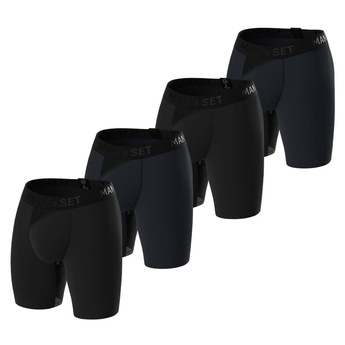 Комплект анатомических трусов Long 2.0 Light, Black Series, темно-синий/черный, 4шт