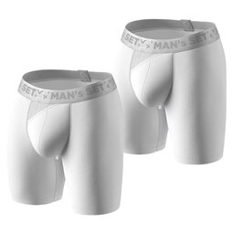 Комплект анатомических трусов Long 2.0 Light, Silver Series, белый, 2шт
